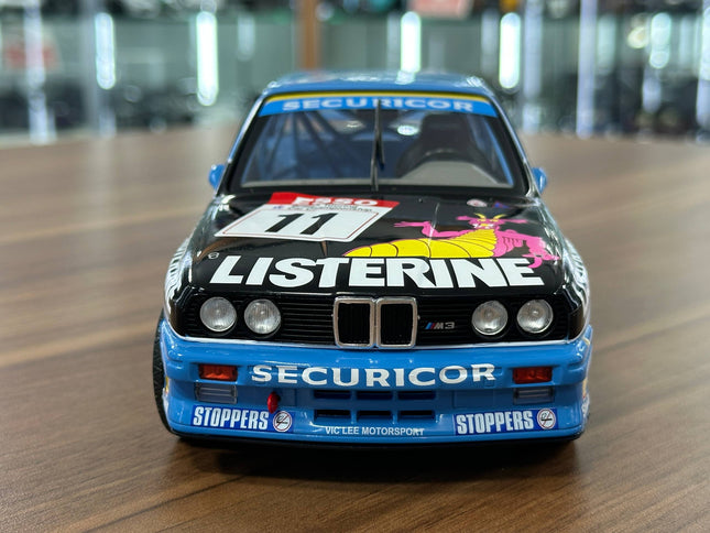 Solido BMW M3 E30 BTCC 1991 W.HOY #11 Racing Decal Blue 1:18 Diecast Model - studio product photo of the scale model