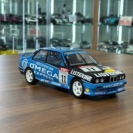 Solido BMW M3 E30 BTCC 1991 W.HOY #11 Racing Decal Blue 1:18 Diecast Model - detailed collector display model