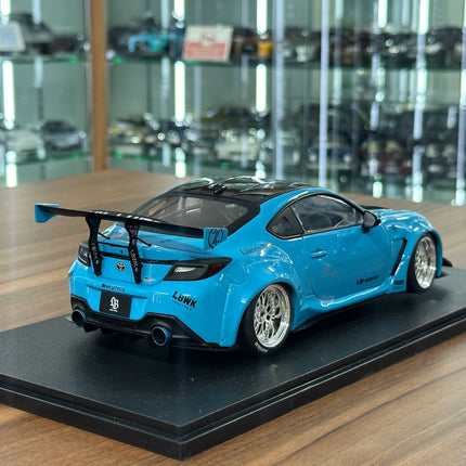 Solido Toyota GR86 LBWK BodyKit 2024 1:18 Baby Blue Diecast Model Car - fine detailed model replica