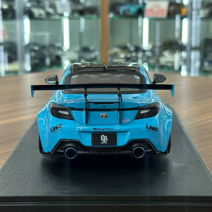 Solido Toyota GR86 LBWK BodyKit 2024 1:18 Baby Blue Diecast Model Car - premium collector scale model