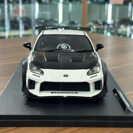 Solido 1:18 Toyota GR86 LBWK BodyKit 2024 White Diecast Model Car - studio product photo of the scale model