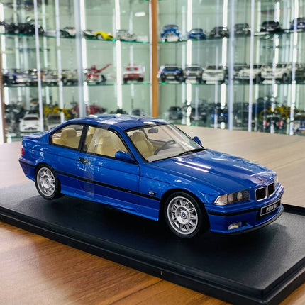 1/18 Diecast Solido BMW M3 E36 Coupe 1990 Blue (Doors Opening) - detailed collector display model