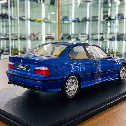 1/18 Diecast Solido BMW M3 E36 Coupe 1990 Blue (Doors Opening) - fine detailed model replica