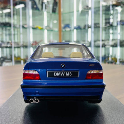 1/18 Diecast Solido BMW M3 E36 Coupe 1990 Blue (Doors Opening) - premium collector scale model