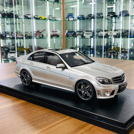 GT Spirit 1/18 Mercedes Benz C63 AMG Silver Resin Model (Limited Edition) - detailed collector display model