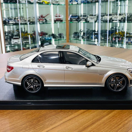 GT Spirit 1/18 Mercedes Benz C63 AMG Silver Resin Model (Limited Edition) - collectible scale model car