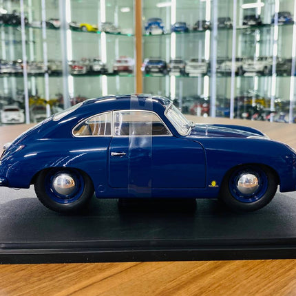 Solido Porsche 356 Pre-A 1953 1/18 Diecast Model Car Blue - collectible scale model car