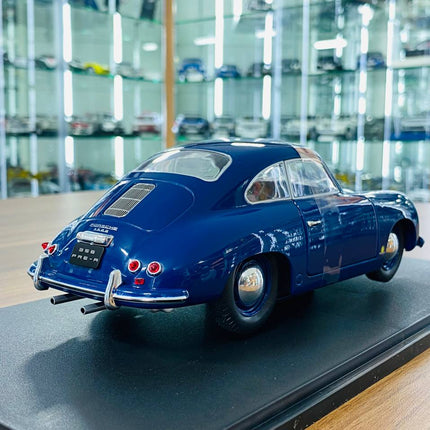 Solido Porsche 356 Pre-A 1953 1/18 Diecast Model Car Blue - fine detailed model replica