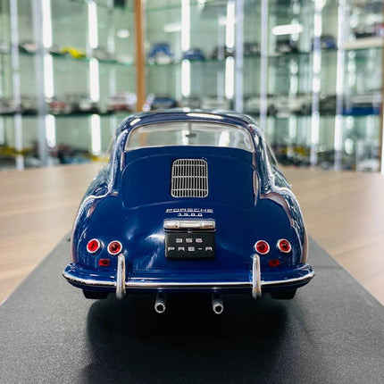 Solido Porsche 356 Pre-A 1953 1/18 Diecast Model Car Blue - premium collector scale model