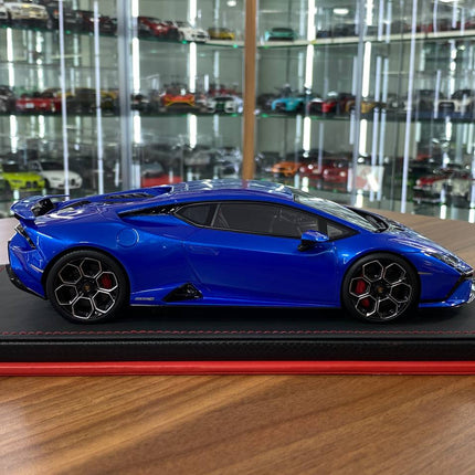 MR Collection 1:18 Lamborghini Huracan Tecnica Blue Nethuns Limited Edition 49 Pcs - collectible scale model car