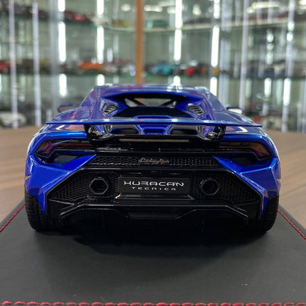 MR Collection 1:18 Lamborghini Huracan Tecnica Blue Nethuns Limited Edition 49 Pcs - premium collector scale model