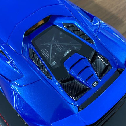 MR Collection 1:18 Lamborghini Huracan Tecnica Blue Nethuns Limited Edition 49 Pcs - scale model collectible piece