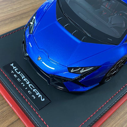 MR Collection 1:18 Lamborghini Huracan Tecnica Blue Nethuns Limited Edition 49 Pcs - showroom-quality model replica