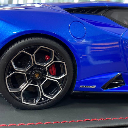 MR Collection 1:18 Lamborghini Huracan Tecnica Blue Nethuns Limited Edition 49 Pcs - detailed die-cast style model