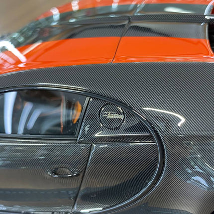 MR Collection Models Bugatti Chiron Super Sport Resin 1:18 Carbon/Orange Line - collector edition scale model