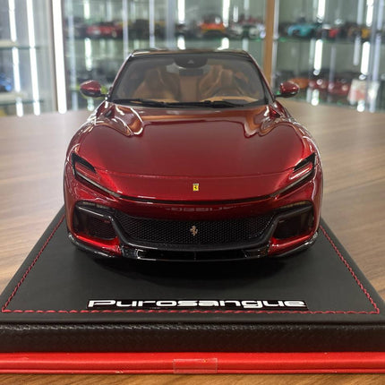 MR Collection 1:18 Ferrari Purosangue Rosso Portofino Resin Model - studio product photo of the scale model