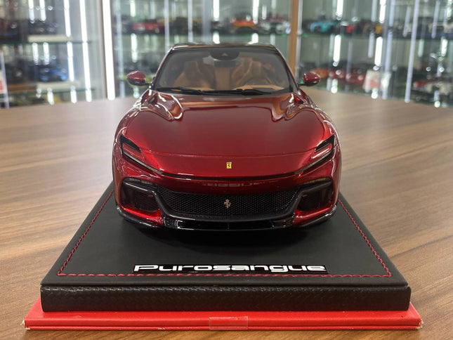 MR Collection 1:18 Ferrari Purosangue Rosso Portofino Resin Model - studio product photo of the scale model