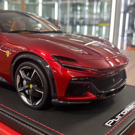 MR Collection 1:18 Ferrari Purosangue Rosso Portofino Resin Model - scale model for display