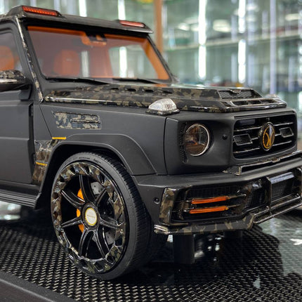Motorhelix Mercedes-Benz G63 Mansory 1:18 Resin Matt Black - showroom-quality model replica