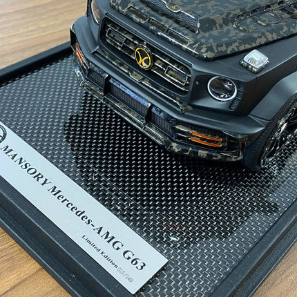 Motorhelix Mercedes-Benz G63 Mansory 1:18 Resin Matt Black - studio product photo of the scale model