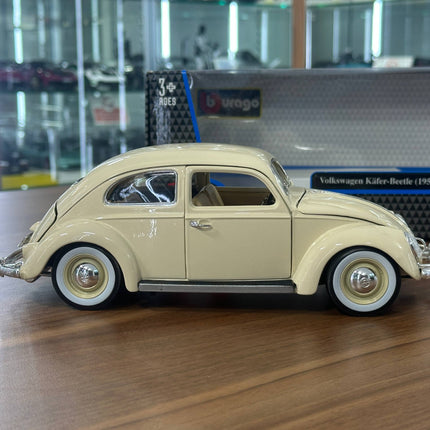 1/18 Diecast Bburago Volkswagen Käfer Beetle (1955) in Beige - collectible scale model car