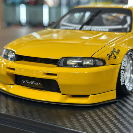 Ignition Model 1:18 Resin Nissan Skyline GT-R R33 Pandem Yellow - showroom-quality model replica