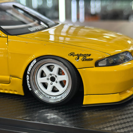 Ignition Model 1:18 Resin Nissan Skyline GT-R R33 Pandem Yellow - collectible scale model car