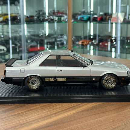 Ignition Model 1:18 Nissan Skyline GT-R 2000 RS-Turbo R30 Silver/Black Resin Model - fine detailed model replica