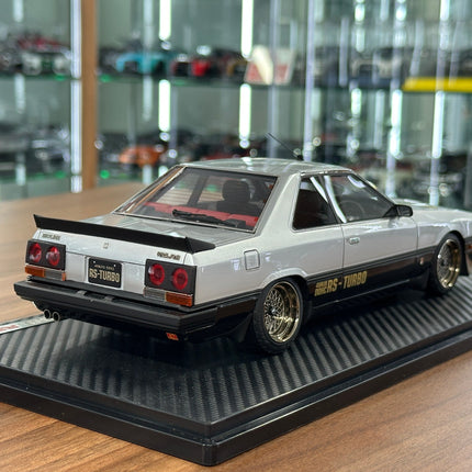 Ignition Model 1:18 Nissan Skyline GT-R 2000 RS-Turbo R30 Silver/Black Resin Model - premium collector scale model
