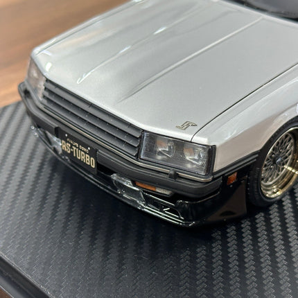 Ignition Model 1:18 Nissan Skyline GT-R 2000 RS-Turbo R30 Silver/Black Resin Model - scale model for display