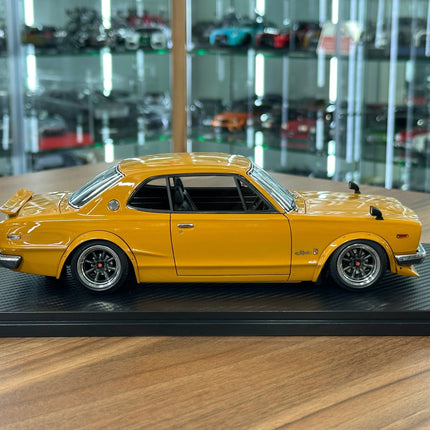 Ignition Model 1:18 Resin Nissan Skyline 2000 GT-R KPGC10 Orange - premium collector scale model