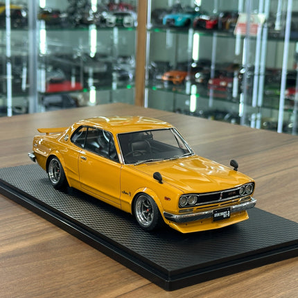 Ignition Model 1:18 Resin Nissan Skyline 2000 GT-R KPGC10 Orange - detailed collector display model