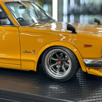 Ignition Model 1:18 Resin Nissan Skyline 2000 GT-R KPGC10 Orange - collectible scale model car