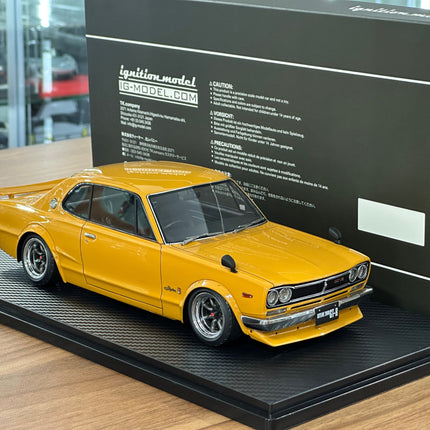 Ignition Model 1:18 Resin Nissan Skyline 2000 GT-R KPGC10 Orange - detailed die-cast style model