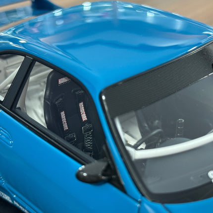 Ignition Model 1:18 Nissan Skyline GT-R R33 Pandem Blue Resin Model - collector edition scale model