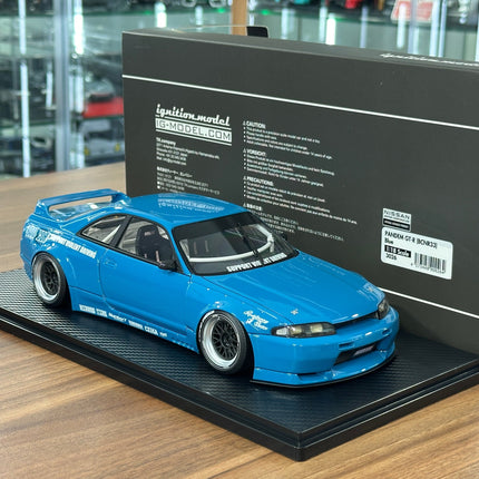 Ignition Model 1:18 Nissan Skyline GT-R R33 Pandem Blue Resin Model - detailed model car replica