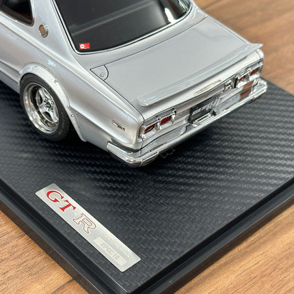Ignition Model Nissan Skyline 2000 GT-R KPGC10 1:18 Resin Silver - detailed die-cast style model