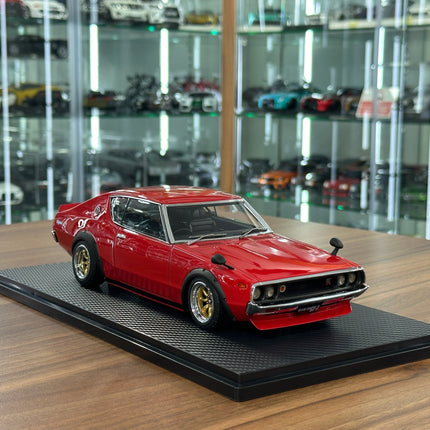 Ignition Model 1:18 Nissan Skyline 2000 GT-R KPGC110 Red Resin Model - detailed collector display model