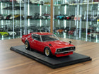 Ignition Model 1:18 Nissan Skyline 2000 GT-R KPGC110 Red Resin Model - detailed collector display model