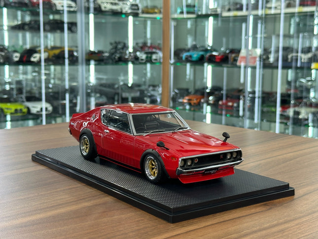 Ignition Model 1:18 Nissan Skyline 2000 GT-R KPGC110 Red Resin Model - detailed collector display model
