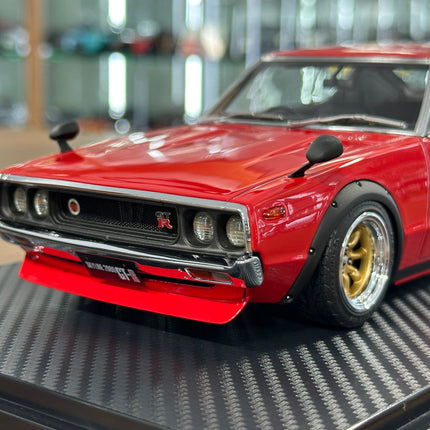 Ignition Model 1:18 Nissan Skyline 2000 GT-R KPGC110 Red Resin Model - detailed die-cast style model