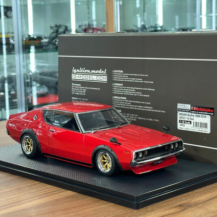 Ignition Model 1:18 Nissan Skyline 2000 GT-R KPGC110 Red Resin Model - showroom-quality model replica