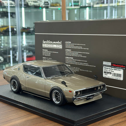 Ignition Model Nissan Skyline 2000 GT-R KPGC110 1/18 Resin Silver - scale model for display