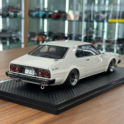 Ignition Model 1:18 Nissan Skyline 2000 GT-ES C210 White Resin Model - fine detailed model replica