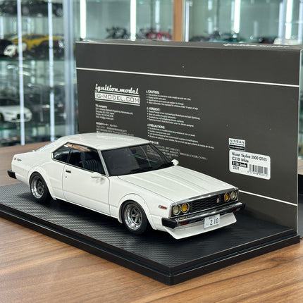 Ignition Model 1:18 Nissan Skyline 2000 GT-ES C210 White Resin Model - scale model collectible piece