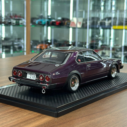 Ignition Model 1:18 Nissan Skyline 2000 GT-ES C210 Purple Resin - showroom-quality model replica