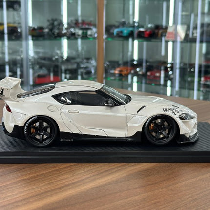 Ignition Model Toyota Supra A90 Pandem 1:18 Pearl White Resin Model - showroom-quality model replica