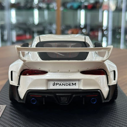 Ignition Model Toyota Supra A90 Pandem 1:18 Pearl White Resin Model - detailed die-cast style model