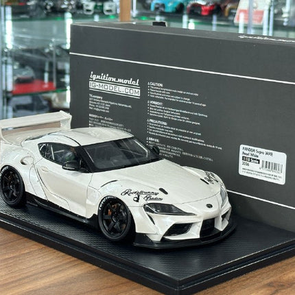 Ignition Model Toyota Supra A90 Pandem 1:18 Pearl White Resin Model - scale model for display