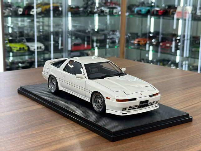Ignition Model 1:18 Toyota Supra 3.0 GT LIMITED MA70 White Resin - detailed collector display model